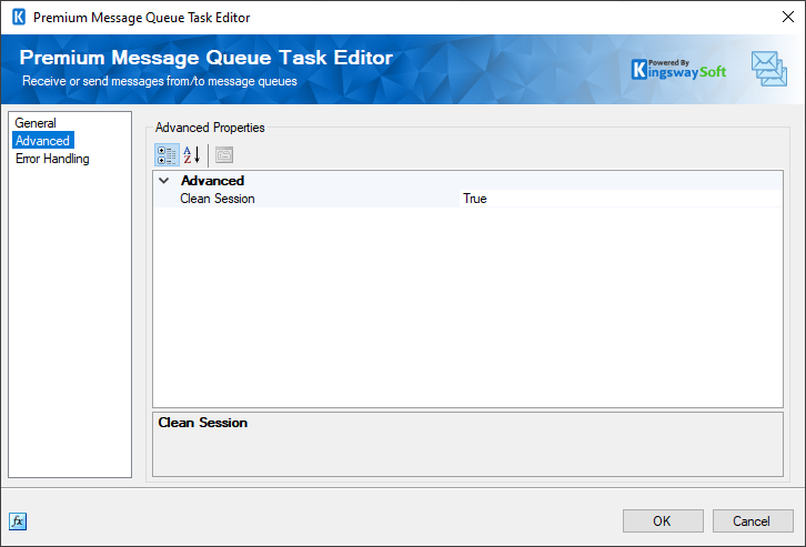 SSIS Premium Message Queue Task Editor - Advanced - MQTT